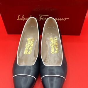 Cream Black Two-Tone Flats